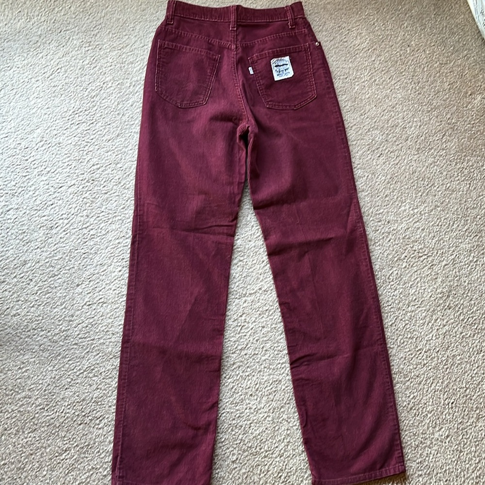 HP 🎉 Vintage Levi’s berry high waist cords size 7 approx - Picture 10 of 12